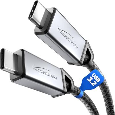 KabelDirekt – Kabel USB C All-in-One – 1,5m, 20Gbit/s, 240W Do Przesyłu Danych/Wideo 20 Gb/s, Szybkie Ładowanie 240W, Uniwersalny Kabel Danych/Ładowania/Monitora, Czarny KabelDirekt – Kabel USB C All-in-One – 1,5m, 20Gbit/s, 240W Do Przesyłu Danych/Wideo 20 Gb/s, Szybkie Ładowanie 240W, Uniwersalny Kabel Danych/Ładowania/Monitora, Czarny