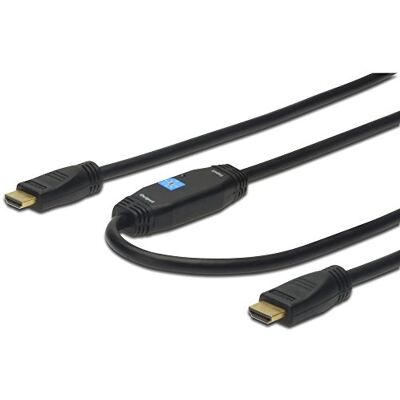 Digitus kabel przyłączeniowy HDMI High Speed ze wzmacniaczem, 15 m, Full HD (1080p), typ A, wtyczka/wtyczka Digitus kabel przyłączeniowy HDMI High Speed ze wzmacniaczem, 15 m, Full HD (1080p), typ A, wtyczka/wtyczka