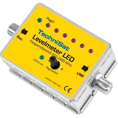 TechniSat LEVELMETER LED Sat-Finder (regulacja poziomu do optymalnego ustawienia zestawu satelitarnego, wyświetlacz LED 7-elementowy, sygnał dźwiękowy, wtyczka 2 F złączka) TechniSat LEVELMETER LED Sat-Finder (regulacja poziomu do optymalnego ustawienia zestawu satelitarnego, wyświetlacz LED 7-elementowy, sygnał dźwiękowy, wtyczka 2 F złączka)