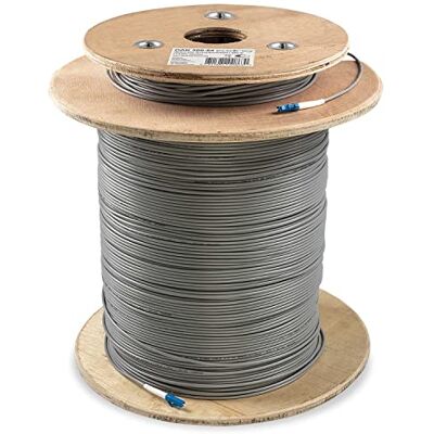 Axing OAK 500-04 kabel optyczny ze stalowym zbrojeniem światłowodowym SMF Single-Mode Fiber kabel światłowodowy LC/UPC wtyczka 500 m Axing OAK 500-04 kabel optyczny ze stalowym zbrojeniem światłowodowym SMF Single-Mode Fiber kabel światłowodowy LC/UPC wtyczka 500 m