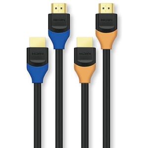 Philips SWV5731BY Kabel HDMI 4K 1,5 m, 18 Gb/s, HDR, ARC, 4K przy 60Hz, 2K przy 144Hz, 1080P przy 240Hz, Ultra HD HDMI do PS5, Xbox, TV, monitora, projektora, laptopa Philips SWV5731BY Kabel HDMI 4K 1,5 m, 18 Gb/s, HDR, ARC, 4K przy 60Hz, 2K przy 144Hz, 1080P przy 240Hz, Ultra HD HDMI do PS5, Xbox, TV, monitora, projektora, laptopa