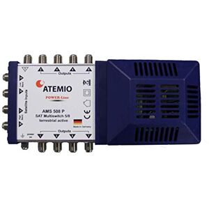 Atemio AMS508P Multiprzełącznik Power-Line, 1 satelita dla maksymalnie 8 uczestników/odbiornika (UHD, 4K, HDTV, aktywne naziemne) biały/niebieski Atemio AMS508P Multiprzełącznik Power-Line, 1 satelita dla maksymalnie 8 uczestników/odbiornika (UHD, 4K, HDTV, aktywne naziemne) biały/niebieski