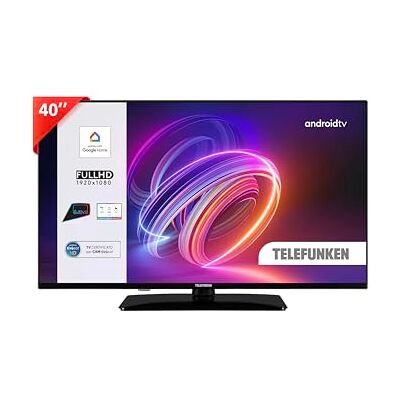 TELEFUNKEN Telewizor Smart 40" Full HD TE40750B49V4DAZ, telewizor LED 40" z wbudowanym Google Assistant, kompatybilny z Google Home, cyfrowymi DVB-T2, Dolby Vision HDR10, Android TV, Dolby Audio TELEFUNKEN Telewizor Smart 40" Full HD TE40750B49V4DAZ, telewizor LED 40" z wbudowanym Google Assistant, kompatybilny z Google Home, cyfrowymi DVB-T2, Dolby Vision HDR10, Android TV, Dolby Audio