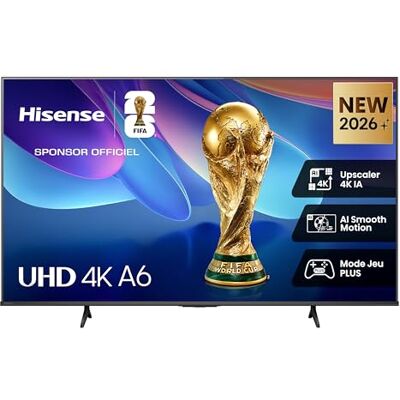 Hisense 58A6S 58" (146 cm) 4K UHD TV, Smart TV HomeOS U9.5, Dolby Vision HDR, Game Mode Plus (VRR 60Hz), Virtual DTS: X, Wbudowana Alexa, Czarny Hisense 58A6S 58" (146 cm) 4K UHD TV, Smart TV HomeOS U9.5, Dolby Vision HDR, Game Mode Plus (VRR 60Hz), Virtual DTS: X, Wbudowana Alexa, Czarny