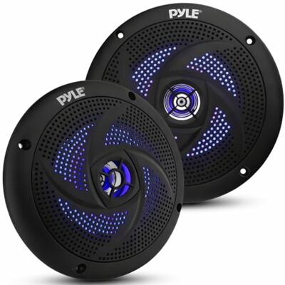 Pyle Morskie wodoodporne głośniki 16.5 cm, niskoprofilowa, smukła wieża wakeboardowa i odporna na warunki atmosferyczne, zewnętrzny system dźwiękowy stereo ze światłami LED i mocą 240 W, 1 para w Pyle Morskie wodoodporne głośniki 16.5 cm, niskoprofilowa, smukła wieża wakeboardowa i odporna na warunki atmosferyczne, zewnętrzny system dźwiękowy stereo ze światłami LED i mocą 240 W, 1 para w