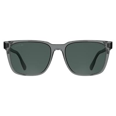 August Lacoste Men's Sunglasses L6077S Transparent Grey with Solid Green Lens August Lacoste Men's Sunglasses L6077S Transparent Grey with Solid Green Lens