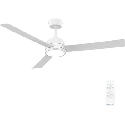 Cecotec Wentylator sufitowy ze światłem EnergySilence Aero 452 QuickSnap White.30W, silnik prądu stałego, średnica 132 cm, 3 łopatki, 3 tony LED, pilot zdalnego sterowania, timer, szybki montaż za Cecotec Wentylator sufitowy ze światłem EnergySilence Aero 452 QuickSnap White.30W, silnik prądu stałego, średnica 132 cm, 3 łopatki, 3 tony LED, pilot zdalnego sterowania, timer, szybki montaż za