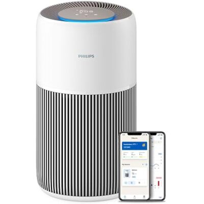 Philips Oczyszczacz Powietrza serii 2200, CADR 400 m³/h, do 104 m² Dla alergików – filtr z NanoProtect HEPA i węglowy, ultra cichy, inteligentny i trwały (AC2210/10) Philips Oczyszczacz Powietrza serii 2200, CADR 400 m³/h, do 104 m² Dla alergików – filtr z NanoProtect HEPA i węglowy, ultra cichy, inteligentny i trwały (AC2210/10)