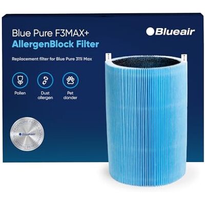Blueair Blue Pure 3450i Max Series Filtr AllergenBlock, oryginalny filtr zastępczy dla alergii, pyłków, kurzu, sierści zwierząt domowych, do oczyszczacza powietrza Blue Pure 3450i Max Blueair Blue Pure 3450i Max Series Filtr AllergenBlock, oryginalny filtr zastępczy dla alergii, pyłków, kurzu, sierści zwierząt domowych, do oczyszczacza powietrza Blue Pure 3450i Max