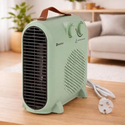 M mimotec Grzejnik elektryczny Green Compact 2000 W, 3 poziomy (wentylator/niski/wysoki), regulowany termostat, IP20, cichy <53 dB, ochrona przed przegrzaniem M mimotec Grzejnik elektryczny Green Compact 2000 W, 3 poziomy (wentylator/niski/wysoki), regulowany termostat, IP20, cichy <53 dB, ochrona przed przegrzaniem