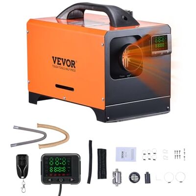VEVOR Przenośny podgrzewacz oleju napędowego All-In-One 12 V 8 kW, podgrzewacz powietrza na olej napędowy, 0,16-0,62 l/h 8-36℃, regulowany 20-25 m², sterowanie LCD i pilot zdalnego sterowania zbiornik VEVOR Przenośny podgrzewacz oleju napędowego All-In-One 12 V 8 kW, podgrzewacz powietrza na olej napędowy, 0,16-0,62 l/h 8-36℃, regulowany 20-25 m², sterowanie LCD i pilot zdalnego sterowania zbiornik