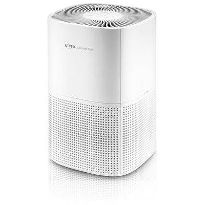 Ufesa Comfort 1300 oczyszczacz powietrza z filtrem HEPA, moc 15 W, szybkość oczyszczania powietrza CADR 130 m³/h, zasięg do 55 m², 3 prędkości, cichy ≤55 dB, biały Ufesa Comfort 1300 oczyszczacz powietrza z filtrem HEPA, moc 15 W, szybkość oczyszczania powietrza CADR 130 m³/h, zasięg do 55 m², 3 prędkości, cichy ≤55 dB, biały