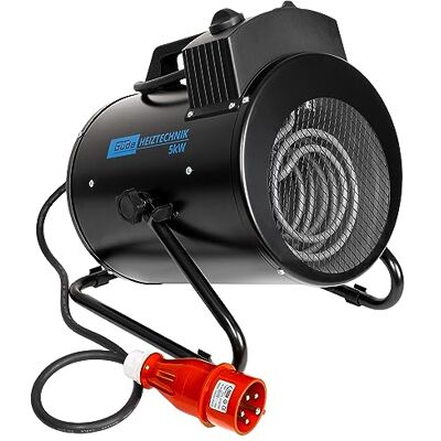 Güde Grzejnik elektryczny GEH 5000 R (400 V, moc grzewcza 5000 W, 2 stopnie grzania (2500/5000 W) + funkcja wentylatora, maks. moc dmuchawy 310 m³/h, bezstopniowy termostat, zabezpieczenie przed Güde Grzejnik elektryczny GEH 5000 R (400 V, moc grzewcza 5000 W, 2 stopnie grzania (2500/5000 W) + funkcja wentylatora, maks. moc dmuchawy 310 m³/h, bezstopniowy termostat, zabezpieczenie przed