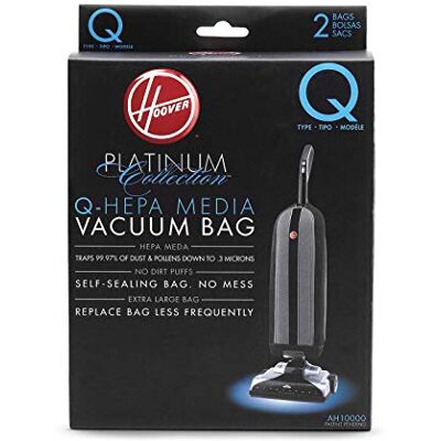 Hoover AH10000 Platinum Type-Q HEPA Vacuum Bag, 2 Count Hoover AH10000 Platinum Type-Q HEPA Vacuum Bag, 2 Count