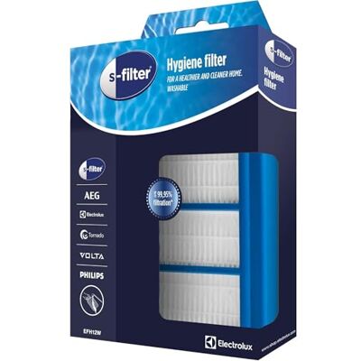 Electrolux EFH12W S-Filtr HEPA 12 Zmywalny, Wysokowydajna filtracja, Wychwytuje alergeny i drobny kurz, Łatwy w czyszczeniu, Uniwersalna kompatybilność, Zestaw 1 sztuka Electrolux EFH12W S-Filtr HEPA 12 Zmywalny, Wysokowydajna filtracja, Wychwytuje alergeny i drobny kurz, Łatwy w czyszczeniu, Uniwersalna kompatybilność, Zestaw 1 sztuka