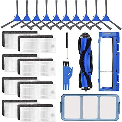 FFsign Zestaw części zamiennych do Eufy RoboVac 11S, RoboVac 15C, RoboVac 30, RoboVac 30C, RoboVac 12, RoboVac 35C – filtr do odkurzacza, 10 szczotek bocznych, 8 filtrów, 1 filtr wstępny, 1 osłona szczotki FFsign Zestaw części zamiennych do Eufy RoboVac 11S, RoboVac 15C, RoboVac 30, RoboVac 30C, RoboVac 12, RoboVac 35C – filtr do odkurzacza, 10 szczotek bocznych, 8 filtrów, 1 filtr wstępny, 1 osłona szczotki