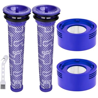 Anicell Zamiennik filtra V8 do Dyson V8 Animal V8 Absolute V8 Motorhead Origin SV10 V7 Animal V7 Fluffy Cordless Stick Vacuum, 2 filtry końcowe HEPA + 2 filtry wstępne, część # 965661-01 i 967478-01 Anicell Zamiennik filtra V8 do Dyson V8 Animal V8 Absolute V8 Motorhead Origin SV10 V7 Animal V7 Fluffy Cordless Stick Vacuum, 2 filtry końcowe HEPA + 2 filtry wstępne, część # 965661-01 i 967478-01
