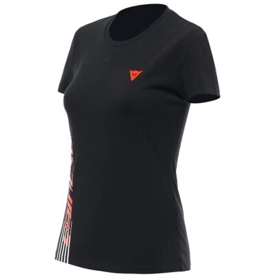 Dainese T-Shirt Logo Lady, Casual Koszulka Motocyklowa, Kobiety, Czarny/Fluo-Red, XS Dainese T-Shirt Logo Lady, Casual Koszulka Motocyklowa, Kobiety, Czarny/Fluo-Red, XS