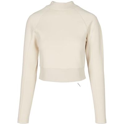 TB3782 Urban Classics Damskie bluzy z kapturem Interlock Short Turtleneck Crew, Sand, XL TB3782 Urban Classics Damskie bluzy z kapturem Interlock Short Turtleneck Crew, Sand, XL