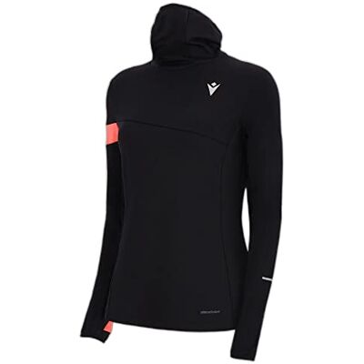 38020227 Macron Run Fcc Blondie High Neck Top Woman Blk/Ncor Damska koszulka do biegania 38020227 Macron Run Fcc Blondie High Neck Top Woman Blk/Ncor Damska koszulka do biegania
