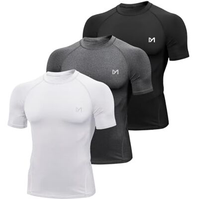 Top-3PCS-BWG-XXL-FBA-2025 MEETYOO Męska koszulka kompresyjna, koszulka funkcyjna, krótka/długi rękaw, koszulka sportowa, oddychająca, do biegania, joggingu, uprawiania sportu, na salę gimnastyczną Top-3PCS-BWG-XXL-FBA-2025 MEETYOO Męska koszulka kompresyjna, koszulka funkcyjna, krótka/długi rękaw, koszulka sportowa, oddychająca, do biegania, joggingu, uprawiania sportu, na salę gimnastyczną
