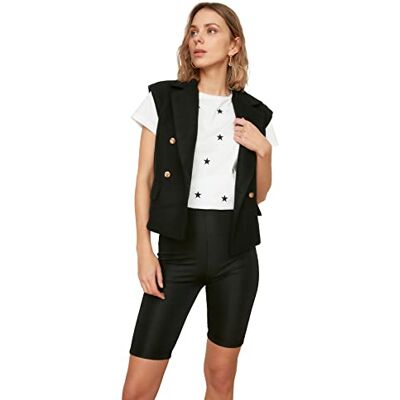 TWOSS19YN0151 TRENDYOL Damskie czarne rajstopy sportowe legginsy, czarny, XS TWOSS19YN0151 TRENDYOL Damskie czarne rajstopy sportowe legginsy, czarny, XS