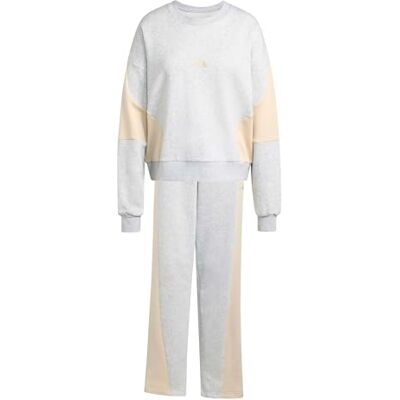 KUB91 adidas dames LAZIDAY TRACKSUIT, light grey heather/Crystal Linen, XS KUB91 adidas dames LAZIDAY TRACKSUIT, light grey heather/Crystal Linen, XS