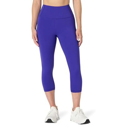 AEWM86909_Royal Blue Amazon Essentials Damskie legginsy treningowe Active Total Train z wysokim stanem 48 cm nogawki Capri Gym Workout, Królewski błękit, L AEWM86909_Royal Blue Amazon Essentials Damskie legginsy treningowe Active Total Train z wysokim stanem 48 cm nogawki Capri Gym Workout, Królewski błękit, L