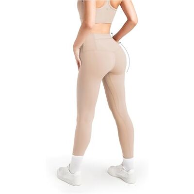 ARKWLGA001AL Aruki Damskie Legginsy Wysoka Talia, gruby nieprześwitujący materiał, kontrola brzucha, elastyczne oddychające do biegania roweru jogi pilates siłowni codziennych treningów fitness – Doeskin – L ARKWLGA001AL Aruki Damskie Legginsy Wysoka Talia, gruby nieprześwitujący materiał, kontrola brzucha, elastyczne oddychające do biegania roweru jogi pilates siłowni codziennych treningów fitness – Doeskin – L