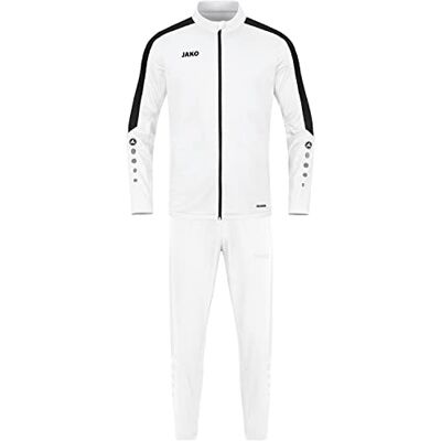 M9123 JAKO Unisex dziecięcy dres treningowy poliester Power, biały, 116 M9123 JAKO Unisex dziecięcy dres treningowy poliester Power, biały, 116