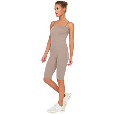 TWOSS21TA0013 Rajstopy sportowe Trendyol Damskie spodnie do jogi, Mink, XL-XXL TWOSS21TA0013 Rajstopy sportowe Trendyol Damskie spodnie do jogi, Mink, XL-XXL