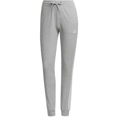 HF2605 adidas Kobiety Essentials Single Jersey 3-Stripes Pants, Medium Grey Heather/White, S HF2605 adidas Kobiety Essentials Single Jersey 3-Stripes Pants, Medium Grey Heather/White, S