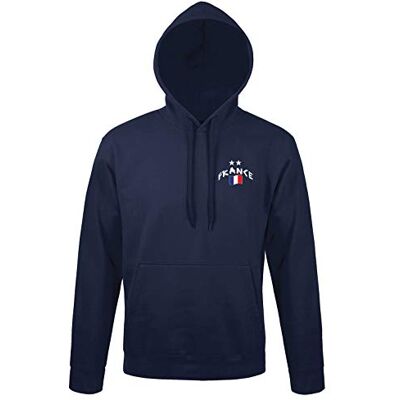 5060570688225_Bleu marine_L Supportershop France Champions 2 gwiazdki bluza z kapturem unisex L granatowa 5060570688225_Bleu marine_L Supportershop France Champions 2 gwiazdki bluza z kapturem unisex L granatowa