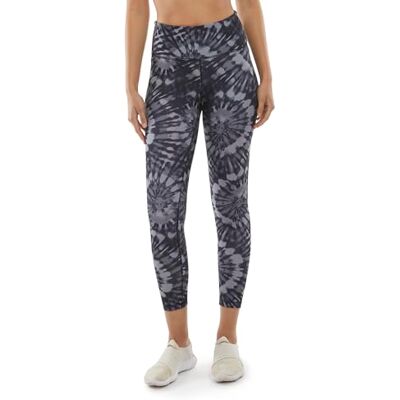 9441 Danskin Legginsy damskie z nadrukiem Performance 7/8, Czarna sól Tie Dye, L 9441 Danskin Legginsy damskie z nadrukiem Performance 7/8, Czarna sól Tie Dye, L