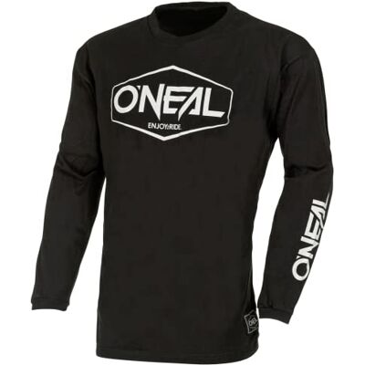O'NEAL Long Sleeve Motocross Jersey MX Enduro Wyściełane ochraniacze łokci, ergoIngenmic fit, oddychająca Cotton Element Hexx V.22 Dorośli Black White Rozmiar L O'NEAL Long Sleeve Motocross Jersey MX Enduro Wyściełane ochraniacze łokci, ergoIngenmic fit, oddychająca Cotton Element Hexx V.22 Dorośli Black White Rozmiar L