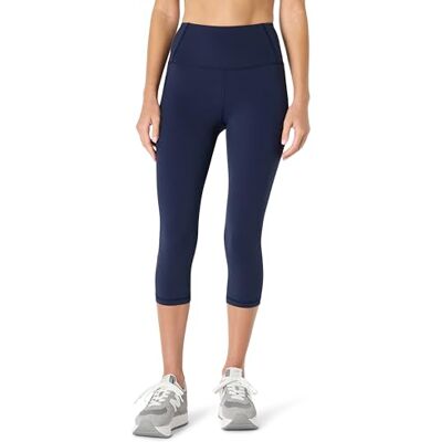 AEWM86909_Navy Amazon Essentials Damskie legginsy treningowe Active Total Train z wysokim stanem 48 cm nogawki Capri Gym Workout, granatowy, XXL AEWM86909_Navy Amazon Essentials Damskie legginsy treningowe Active Total Train z wysokim stanem 48 cm nogawki Capri Gym Workout, granatowy, XXL