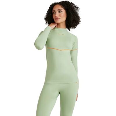 33034 FALKE Kobiety Maximum Warm Trend High Neck W L/S SH Bielizna Termoaktywna szybkoschnące ciepłe 1 Sztuka, Zielony (Quiet Green 7378), XL 33034 FALKE Kobiety Maximum Warm Trend High Neck W L/S SH Bielizna Termoaktywna szybkoschnące ciepłe 1 Sztuka, Zielony (Quiet Green 7378), XL