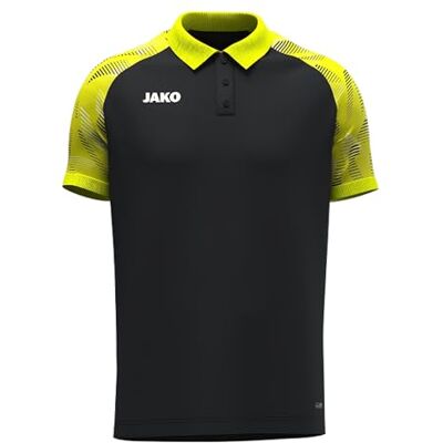 6326 JAKO Unisex koszulka polo Sonic, czarny/neonowy żółty, XXL 6326 JAKO Unisex koszulka polo Sonic, czarny/neonowy żółty, XXL