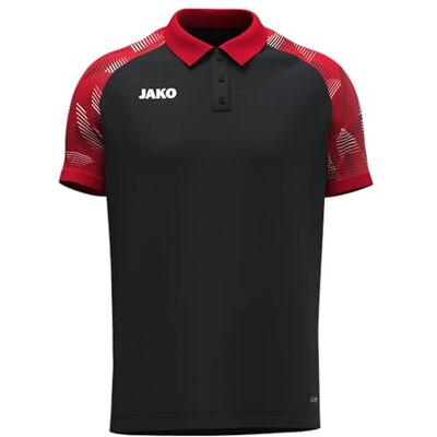 6326 JAKO Sonic koszulka polo, uniseks, czarna/czerwona, XL 6326 JAKO Sonic koszulka polo, uniseks, czarna/czerwona, XL