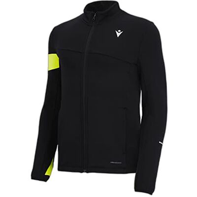 38020214 Macron Męski sweter Run Fcc Amos 3D Stretch Full Zip Man Blk/Nyel Bluza, czarno-żółty, S, Czarno-żółty, S 38020214 Macron Męski sweter Run Fcc Amos 3D Stretch Full Zip Man Blk/Nyel Bluza, czarno-żółty, S, Czarno-żółty, S