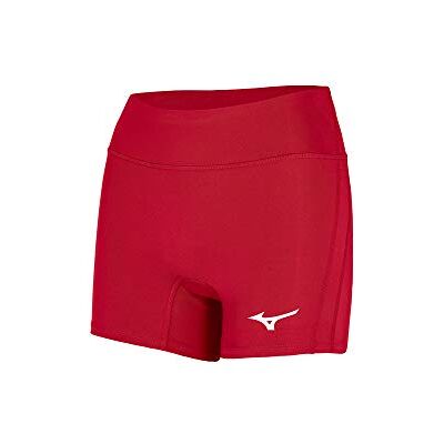 440709.1010.06.L Mizuno Damskie podniesione 10 cm wewnętrzne szorty siatkówki, czerwone, duże 440709.1010.06.L Mizuno Damskie podniesione 10 cm wewnętrzne szorty siatkówki, czerwone, duże