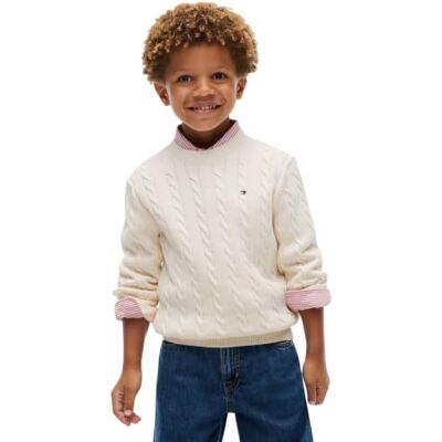 KB0KB09753 Tommy Hilfiger Inne swetry Chłopcy Cotton Cable Sweater KB0KB09753 Tommy Hilfiger Inne swetry Chłopcy Cotton Cable Sweater
