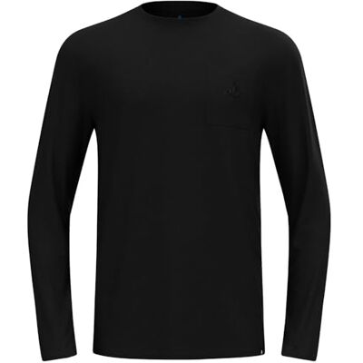 554612 Odlo Męska koszulka z długim rękawem Merino 200 I funkcyjna koszulka na wędrówki, oddychająca 554612 Odlo Męska koszulka z długim rękawem Merino 200 I funkcyjna koszulka na wędrówki, oddychająca