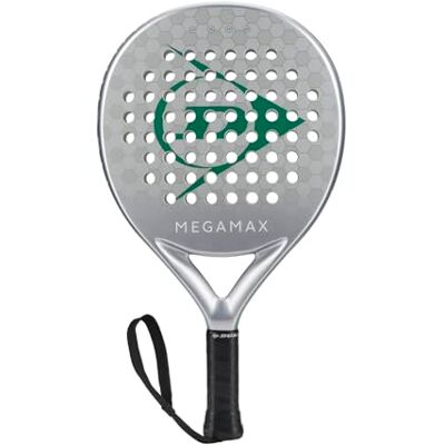 10370741 DUNLOP Padel Bat Megamax srebrny/czarny/zielony okrągła ramka grafitowa Medium Balance Pro EVA Core dla początkujących 10370741 DUNLOP Padel Bat Megamax srebrny/czarny/zielony okrągła ramka grafitowa Medium Balance Pro EVA Core dla początkujących