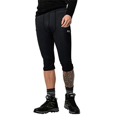 1807541-6000002 Jack Wolfskin Męskie legginsy 3/4 Sky Range 3/4 czarny czarny S 1807541-6000002 Jack Wolfskin Męskie legginsy 3/4 Sky Range 3/4 czarny czarny S