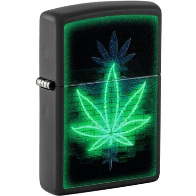 Zippo Zapalniczka Sztormowa, Glowing Leaf, Czarna Matowa, Black Light, do Napełniania, Wielokrotnego Użytku, Odporna na Wiatr, Pudełko Prezentowe, Wyprodukowana w USA Zippo Zapalniczka Sztormowa, Glowing Leaf, Czarna Matowa, Black Light, do Napełniania, Wielokrotnego Użytku, Odporna na Wiatr, Pudełko Prezentowe, Wyprodukowana w USA