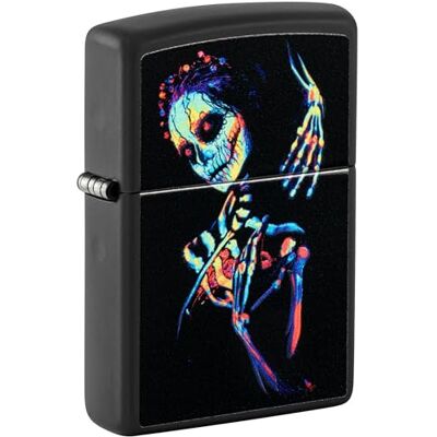 Zippo UV Skeleton Zapalniczka Sztormowa, Nadruk Uv, do Napełniania, Wielokrotnego Użytku, Wiatroodporna Konstrukcja, Pudełko na Prezent, Wykonano w USA, Kolor Czarny Matowy Zippo UV Skeleton Zapalniczka Sztormowa, Nadruk Uv, do Napełniania, Wielokrotnego Użytku, Wiatroodporna Konstrukcja, Pudełko na Prezent, Wykonano w USA, Kolor Czarny Matowy