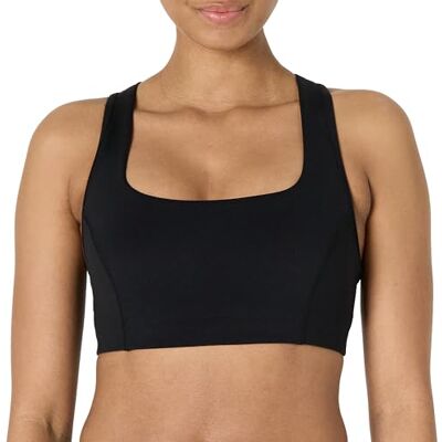AEWM38572_Black Amazon Essentials Damski biustonosz sportowy Active FormFlex Buttery Soft Light Support Square Neck Racerback, Czarny, XXL AEWM38572_Black Amazon Essentials Damski biustonosz sportowy Active FormFlex Buttery Soft Light Support Square Neck Racerback, Czarny, XXL