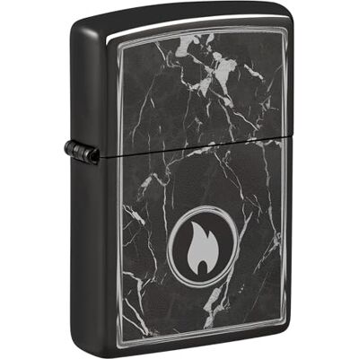 Zippo Marble Flame Zapalniczka Sztormowa, Nadruk Fotograficzny, do Napełniania, Wiatroodporna Konstrukcja, Pudełko na Prezent, Wykonano w USA, Czarny z Optymalnym Połyskiem (High Polish Black) Zippo Marble Flame Zapalniczka Sztormowa, Nadruk Fotograficzny, do Napełniania, Wiatroodporna Konstrukcja, Pudełko na Prezent, Wykonano w USA, Czarny z Optymalnym Połyskiem (High Polish Black)