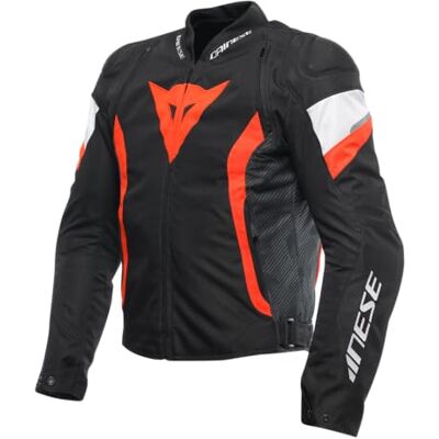 Dainese Avro 5 Tex damska kurtka motocyklowa, oddychająca, z podszewką z siatki, otwory wentylacyjne, zdejmowana podszewka termiczna, ochraniacze kompozytowe, odblaskowe detale, czarny/czerwony/fluo Dainese Avro 5 Tex damska kurtka motocyklowa, oddychająca, z podszewką z siatki, otwory wentylacyjne, zdejmowana podszewka termiczna, ochraniacze kompozytowe, odblaskowe detale, czarny/czerwony/fluo
